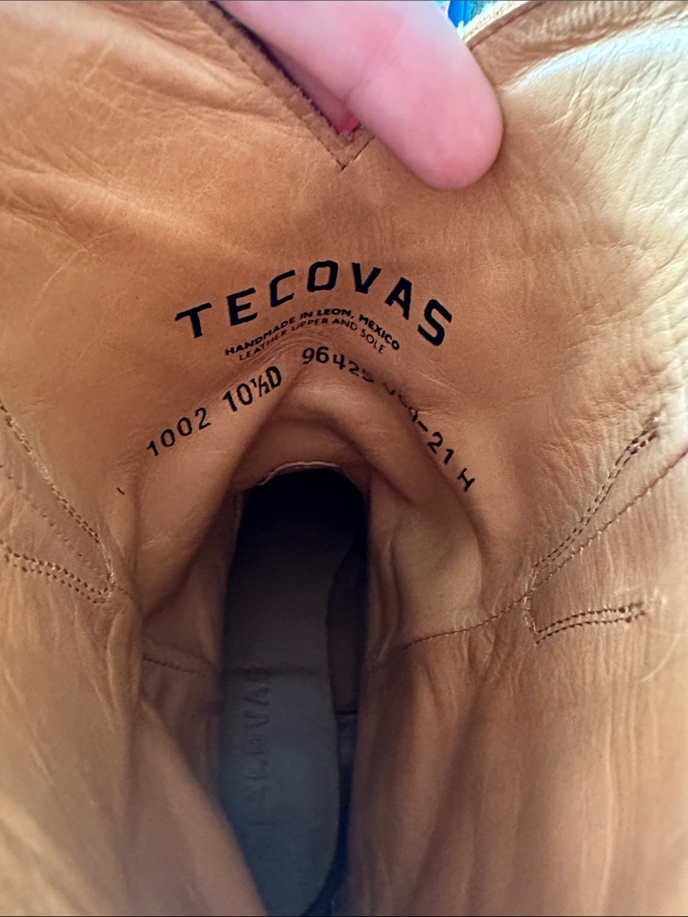 Tecovas Brown Leather Cowboy Boots - Picture 6 of 6